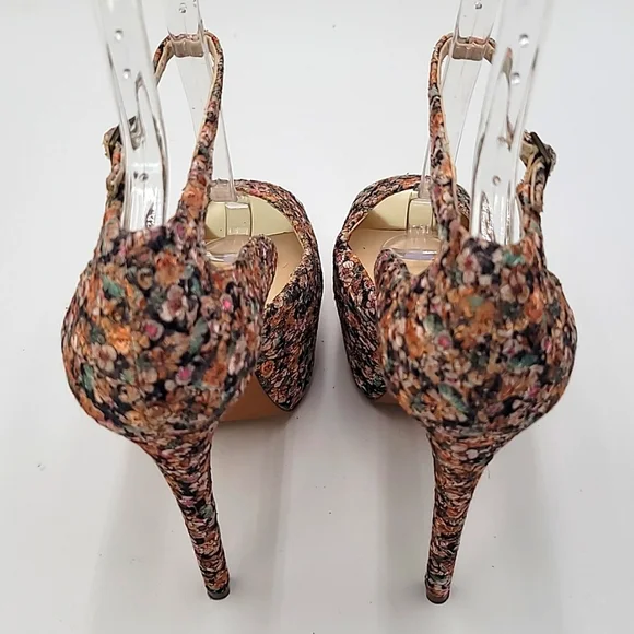BETSEY JOHNSON ๐ sz9.5 Bandit Stacked Platform Stiletto SEXY! ๐ฅ๐ฅ - Picture 8 of 13